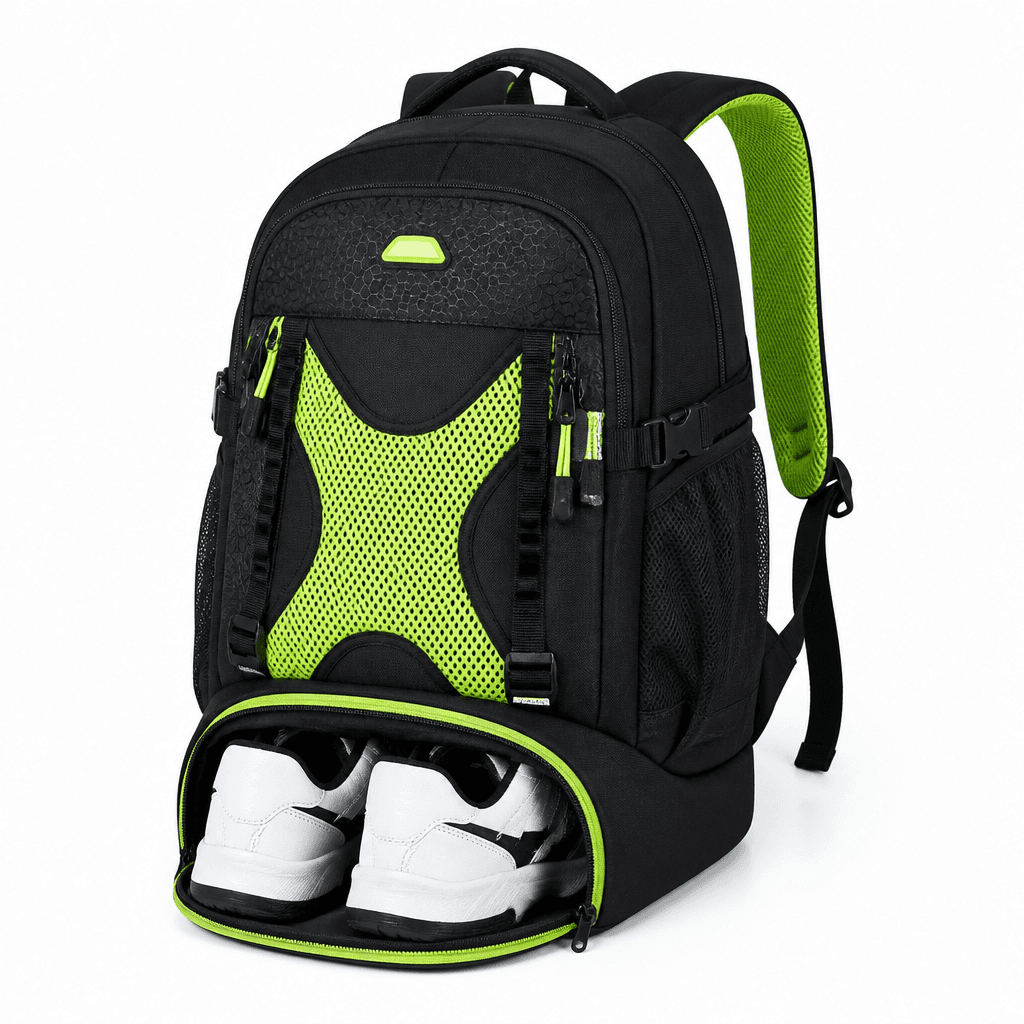 Sporty Mesh Panel Backpack