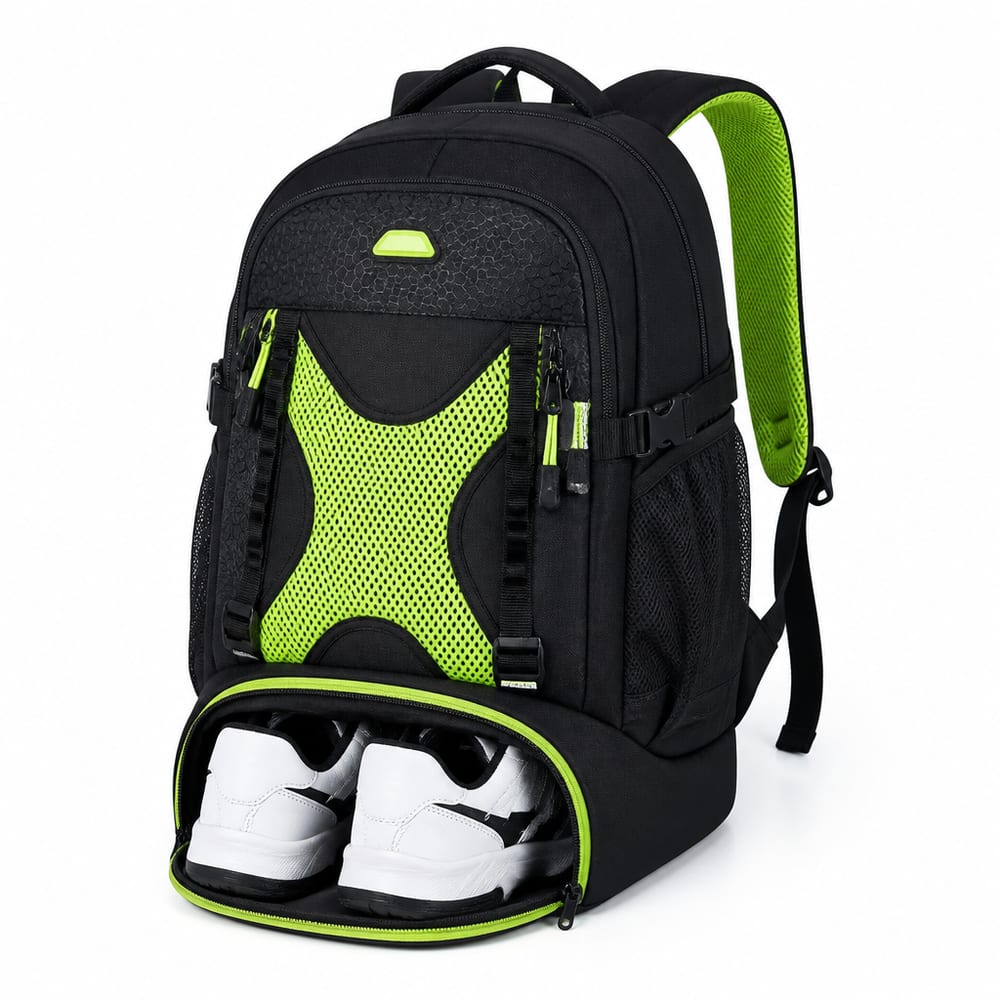 Sporty Mesh Panel Backpack